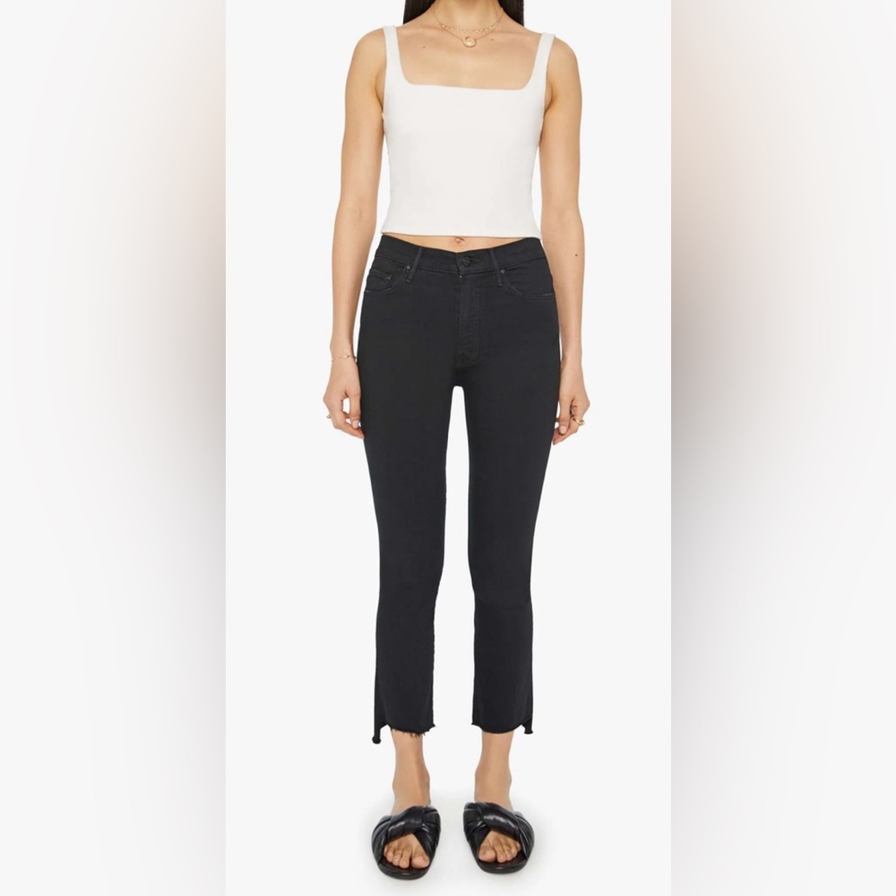 MOTHER Black Insider Crop Step Jeans 30 READ DESCRIPTION
